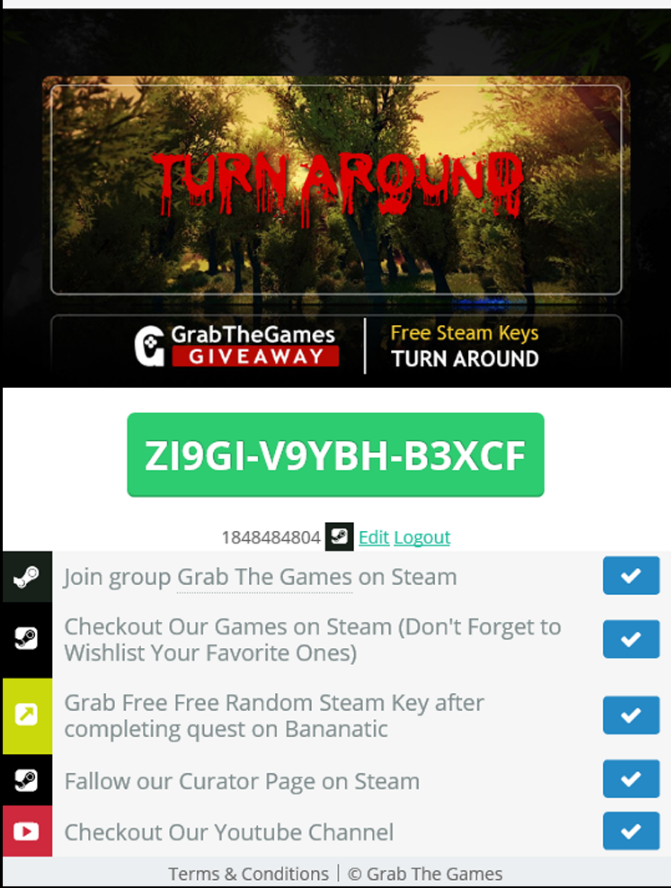 秒领steam恐怖游戏turn around