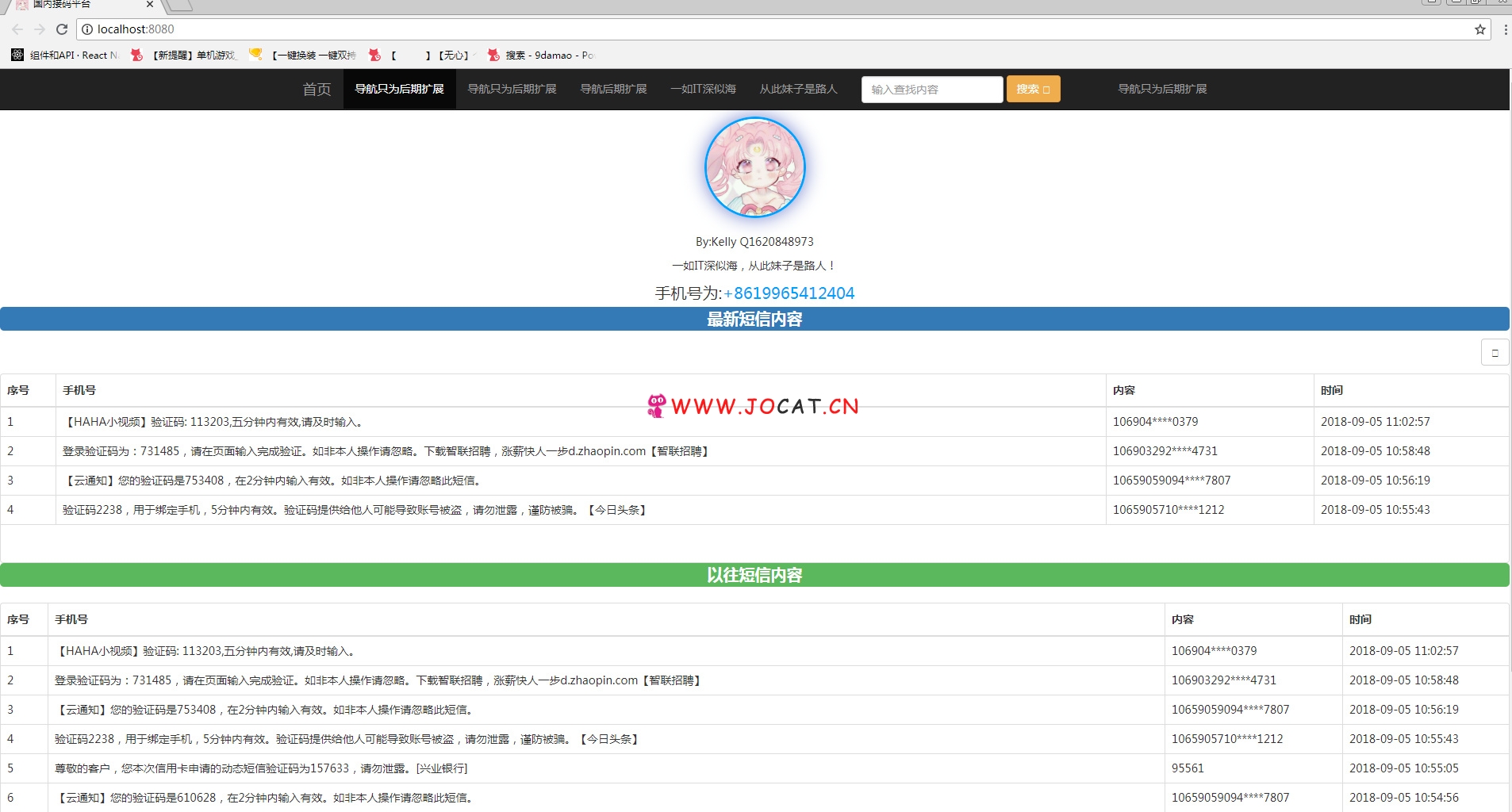 JAVA手机接码平台源码