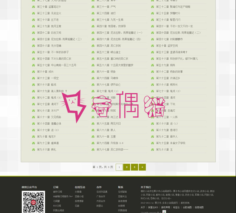 2019040803521182 - WordPress主题 多本小说阅读模板/可以发布多本小说连载