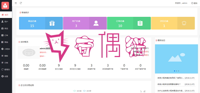 2019052702512757 - 免费小程序源码带后台商城源码程序/基于TP5.1开发