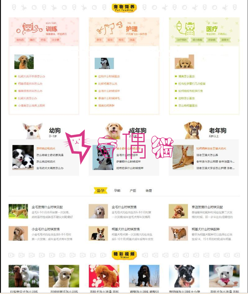 2019053104342866 - 帝国CMS内核仿《小可爱宠物网》宠物资讯平台网站源码完整版+火车头采集