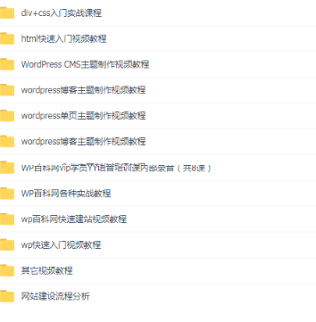 WordPress|wp百科网内部vip学员培训视频教程全集 WP建站教程全集 价值299元