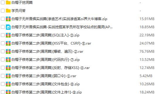 Web安全|米斯特WEB安全白帽子全套培训视频教程【入门+基础