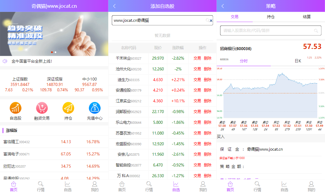 亲测|Wap版双融二开白色UI金融系统源码完美版下载