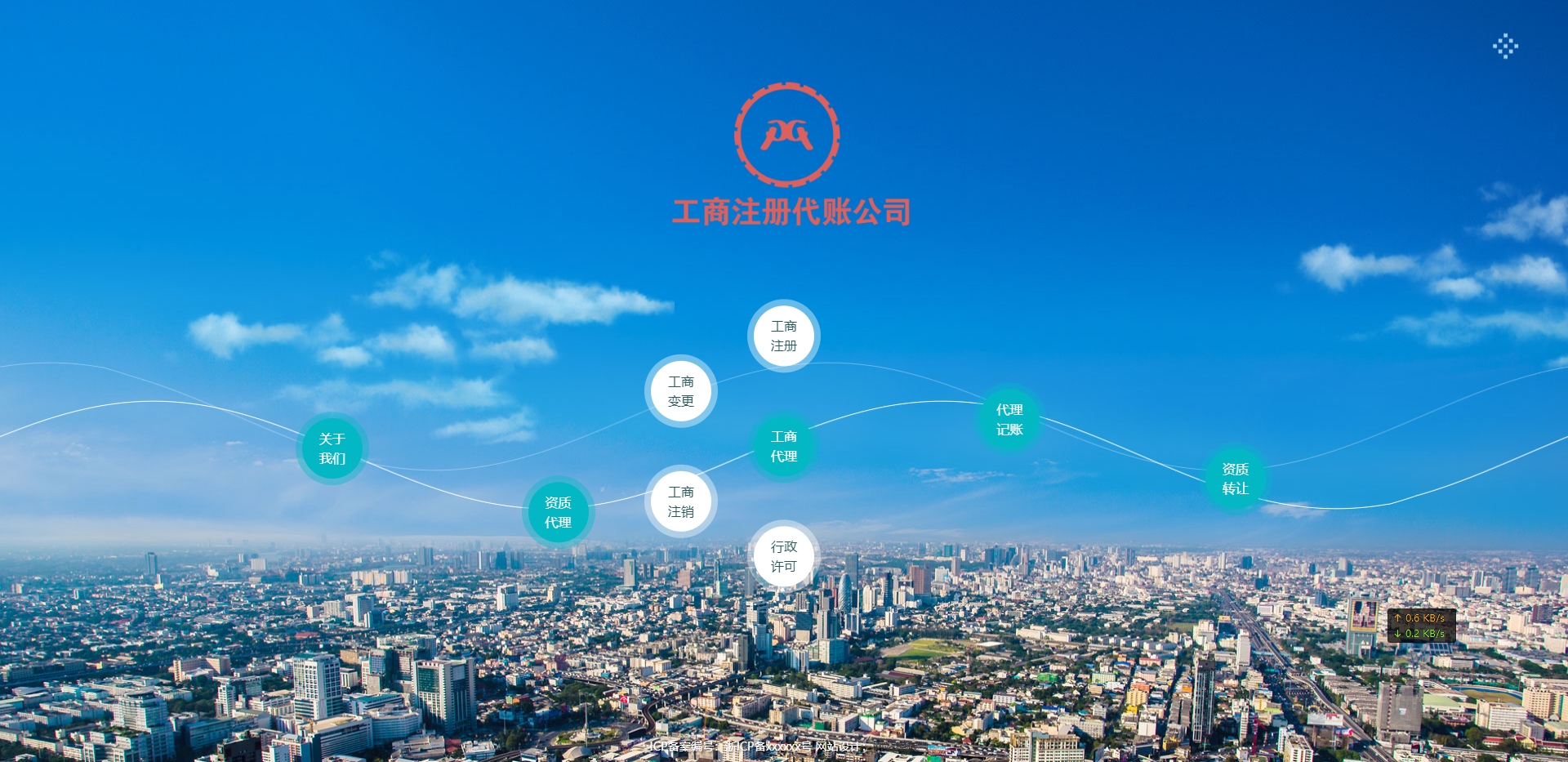 亲测|HTML营业执照代办网站源码 工商注册代账公司模板源码下载